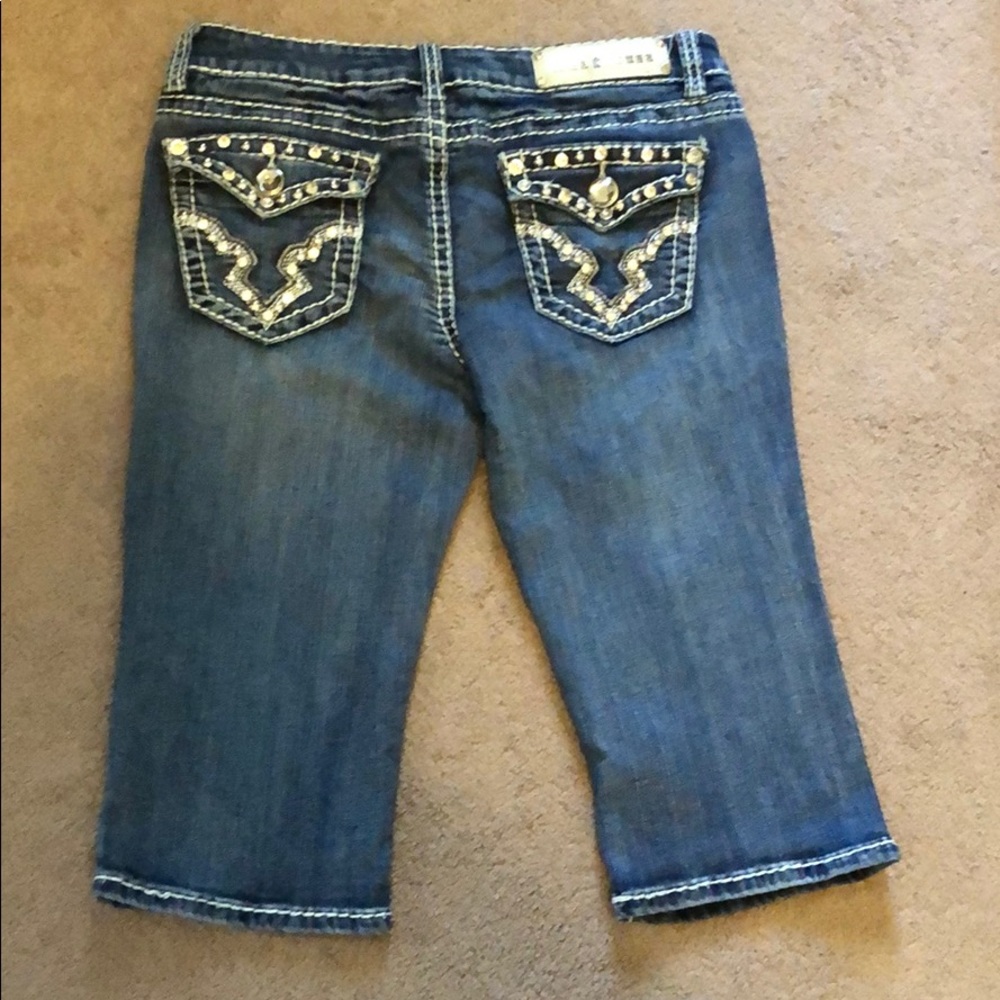 MISS CHIC Embroidered & Embellished Jean Shorts